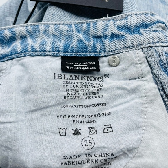 BlankNYC Lexington/Cooper Slit Hem Straight Leg Jeans - Picture 6 of 7